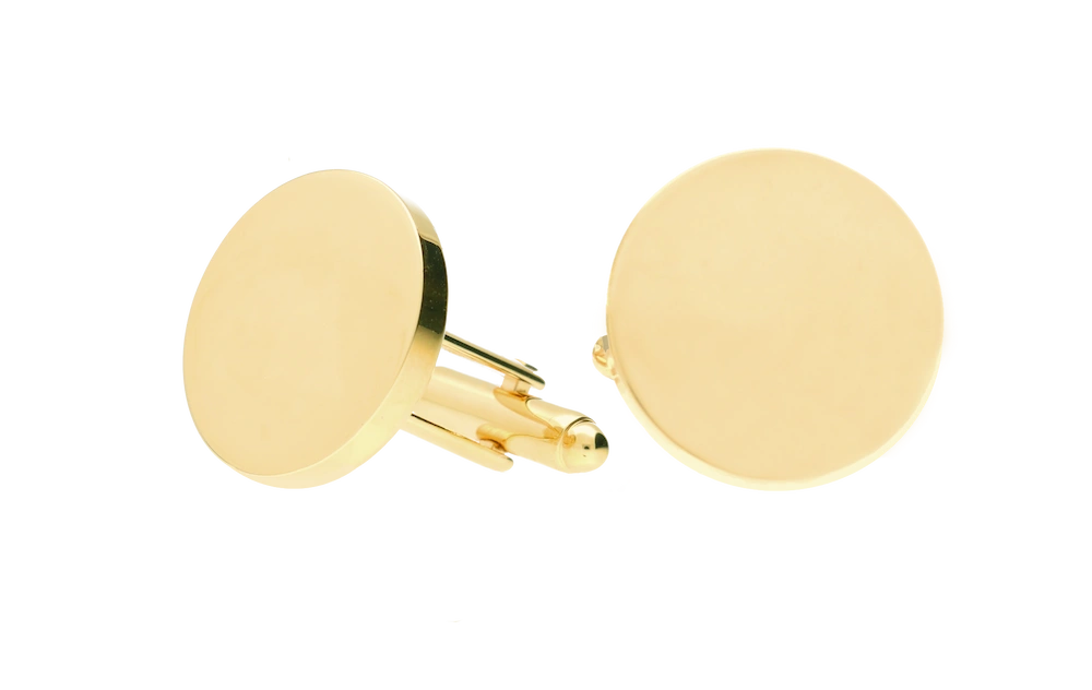 Brass with Gold Cufflinks (Round)