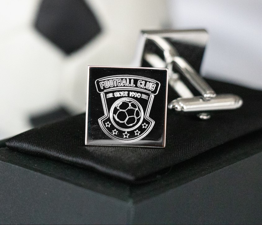 cufflinks with a logo of your football club